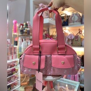 New Juicy Couture Pack It Up Bowler Pink Handbag